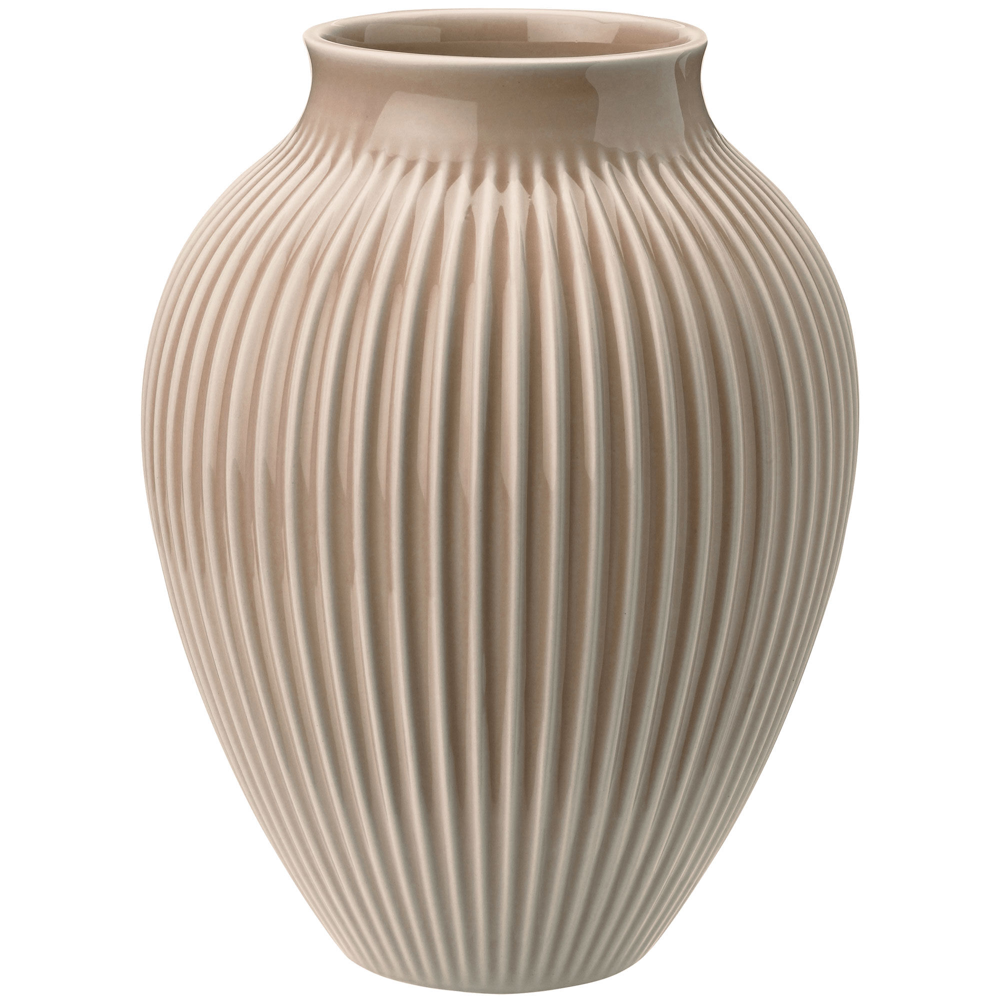Knabstrup Ripple Mat Vase 20 cm, lys rosa