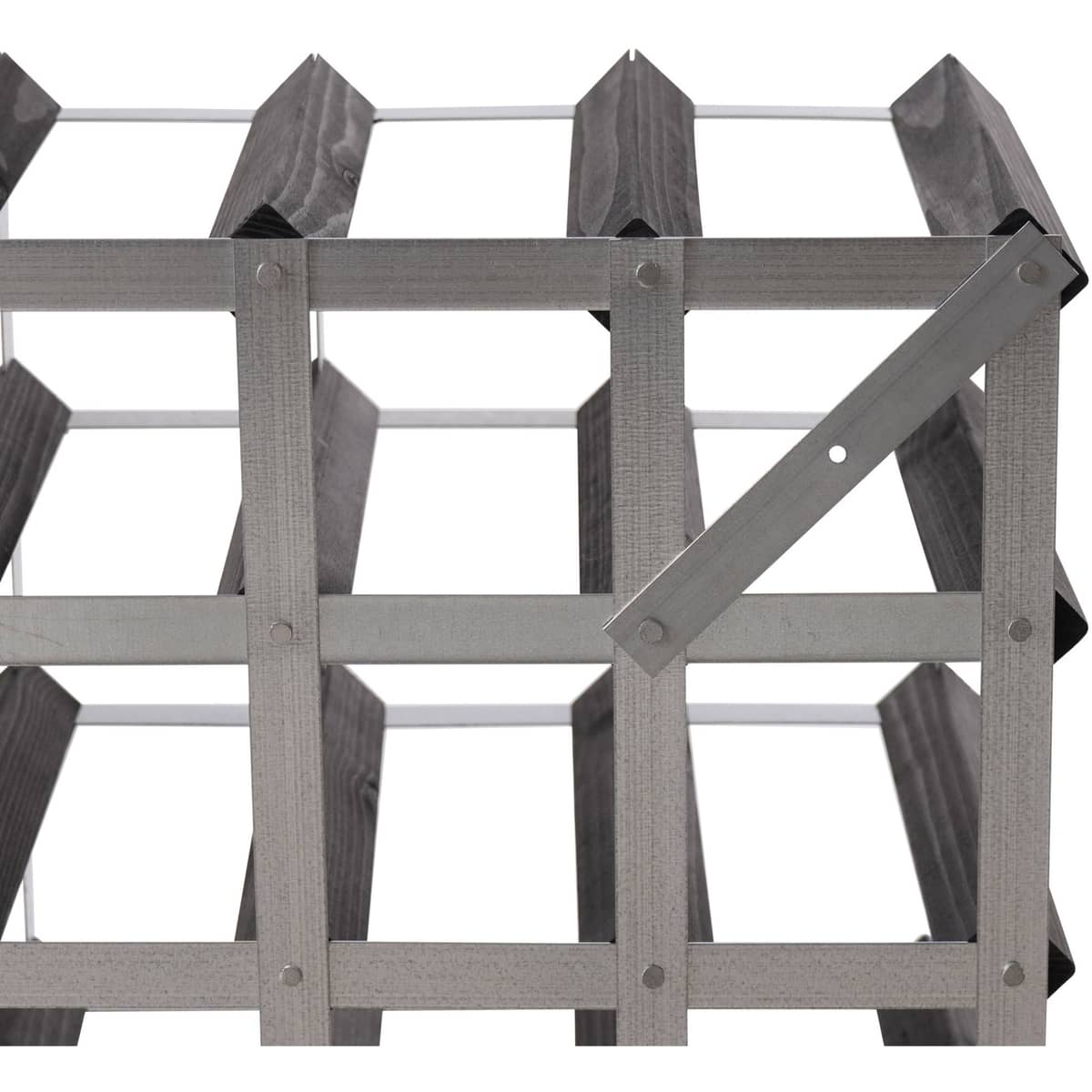 Vinställ Påbyggnadsbart 90 Flaskor Black Ash