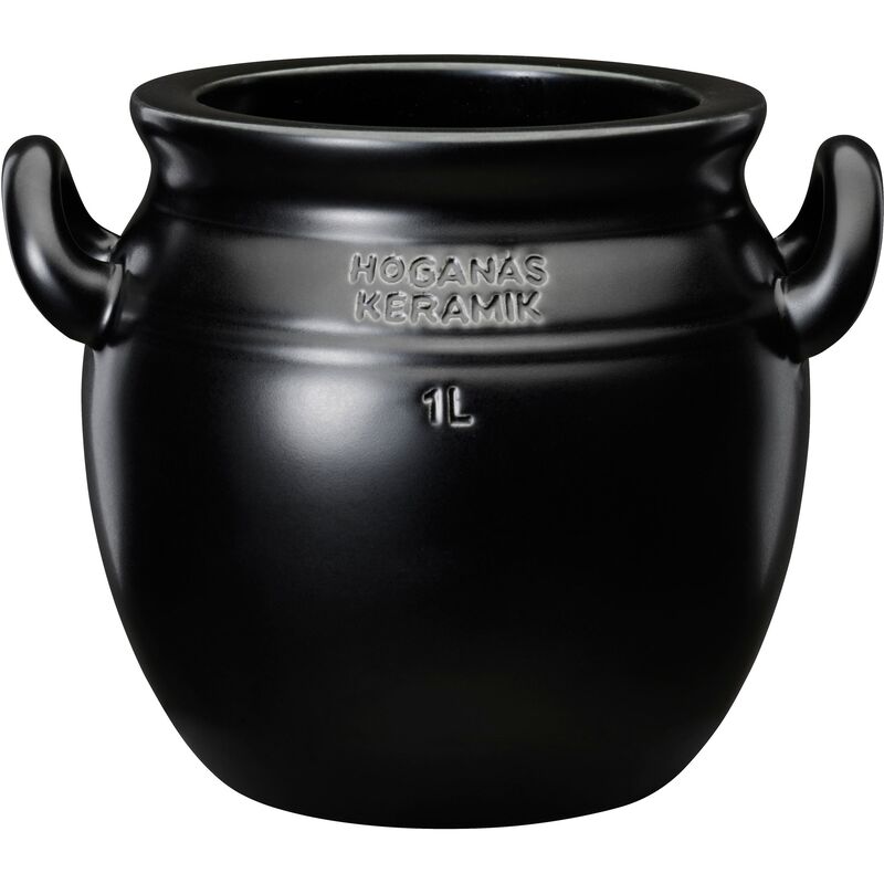 Krus, 1 liter, stentøj, grafitgrå