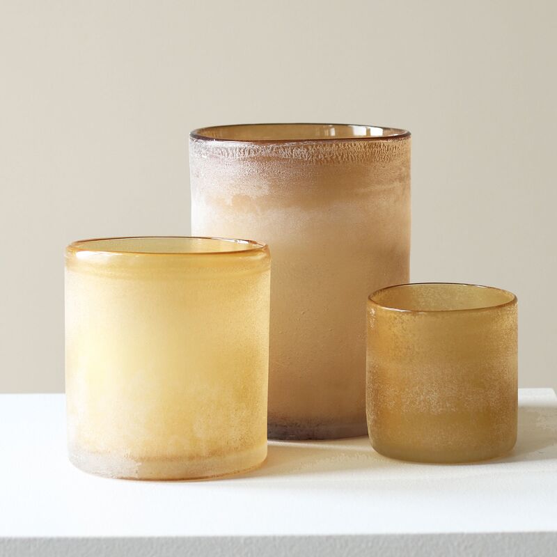 Frost-kynttilälyhty, 3 kpl, amber