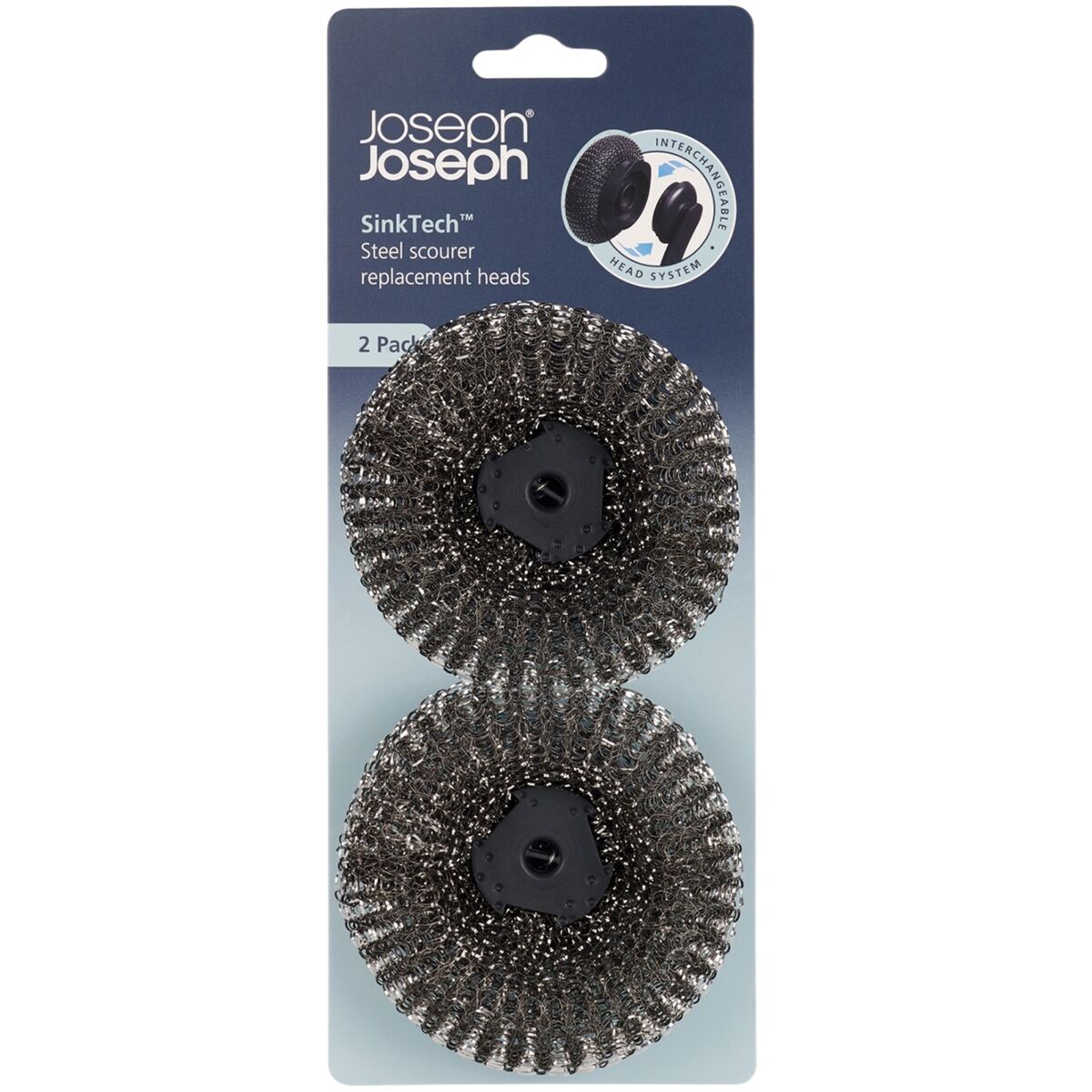 Joseph Joseph SinkTech Stålsvamp erstatningshode, 2-pakning