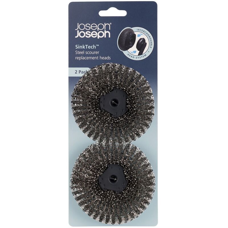 Joseph Joseph SinkTech Stålsvamp erstatningshode, 2-pakning