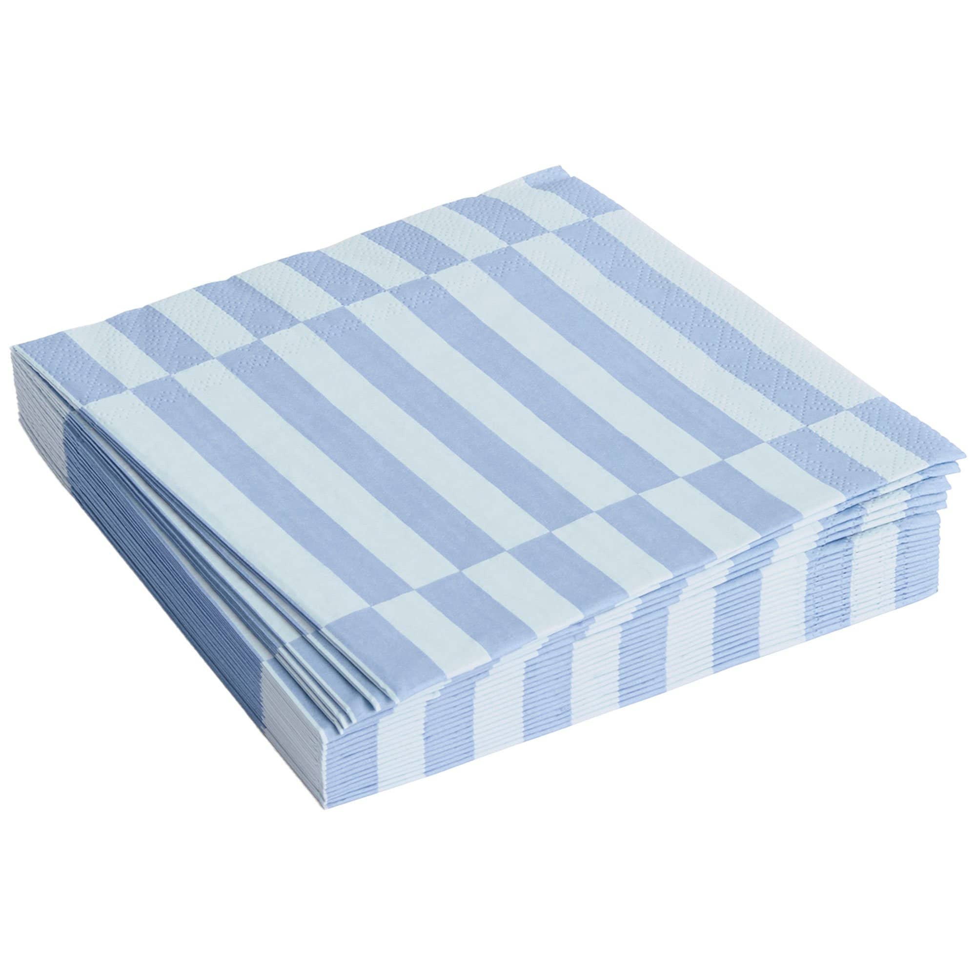 Produktfoto för HAY - Pattern Napkins - Servetter av tyg - Light Blue and Dusty Blue - Pillar Stripe / Set of 20 - Lunch - W33 x D33 cm