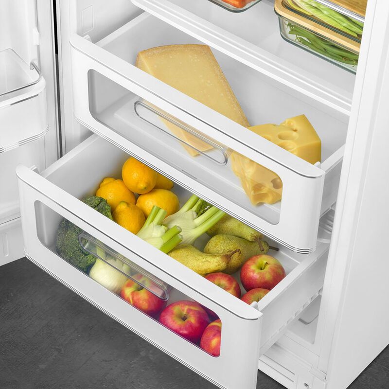 Smeg FAB28LWH6 Kjøleskap Med Fryserom 153cm Venstrehengt Hvit