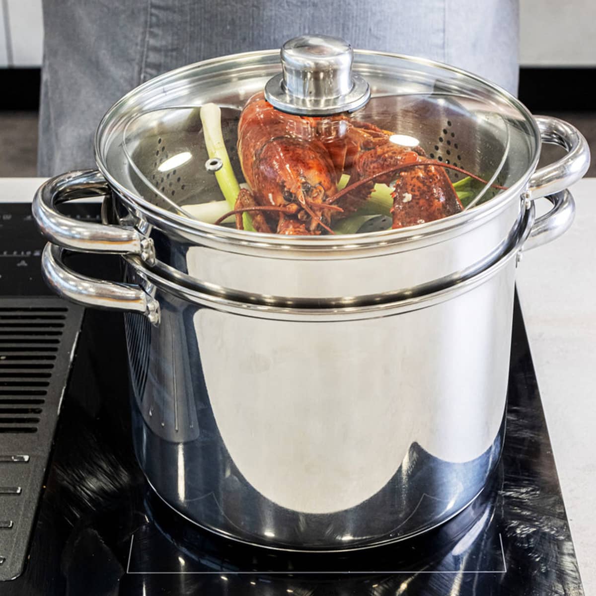 Multi Cooker gryde 7,5 liter, rustfrit stål