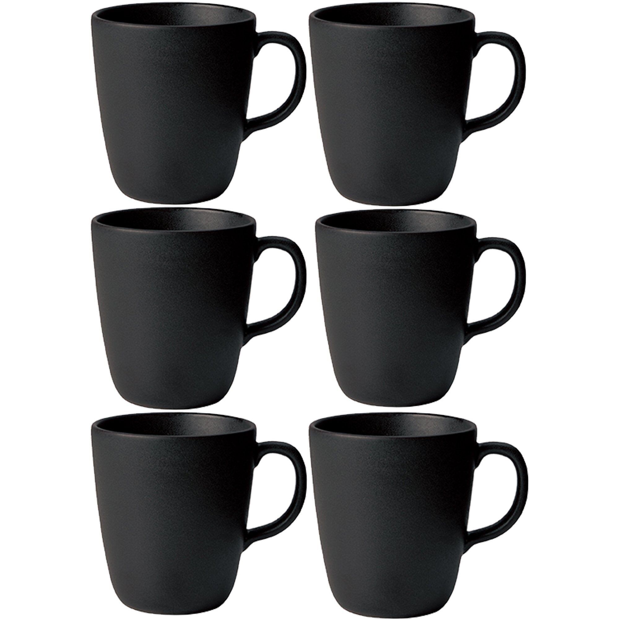 RAW mugg med öra, 6 st, titanium black