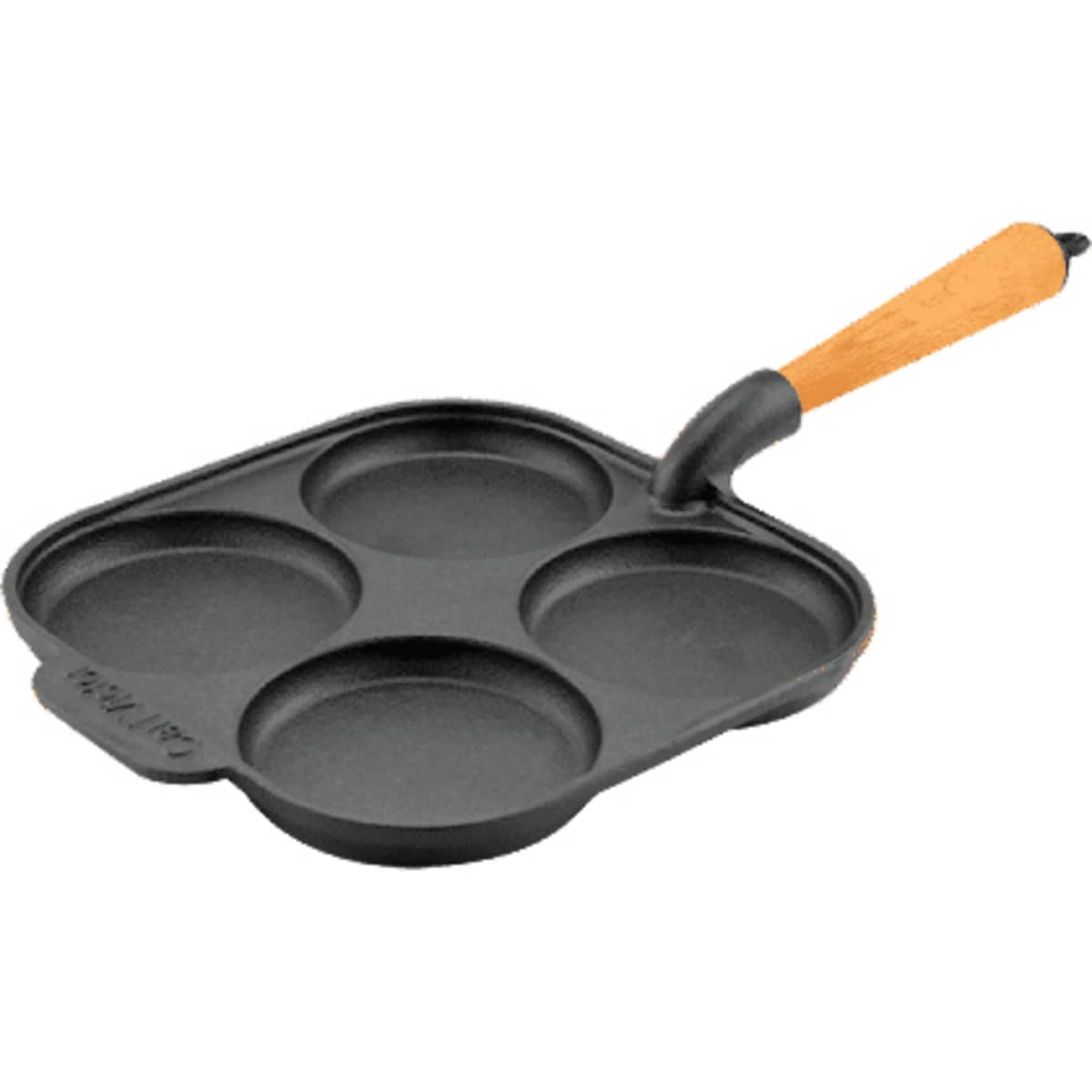 Egg valurautapannu, kahva pyökkiä