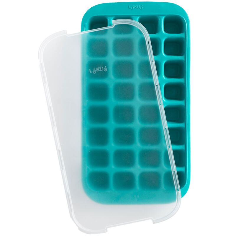 Lékué Isbitform silikon med lokk, turkis