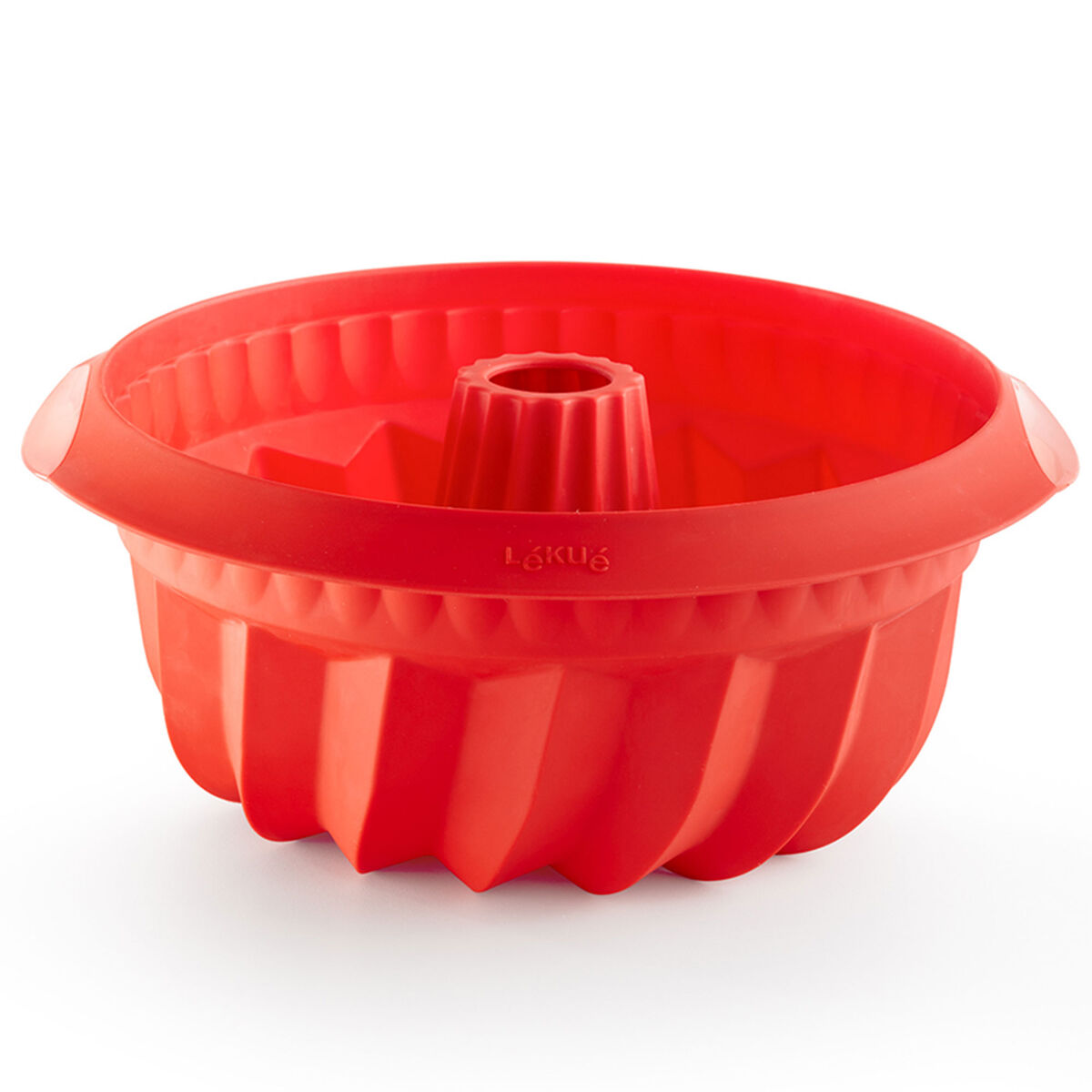 Savarinform dyp i silikon 22 cm, rød