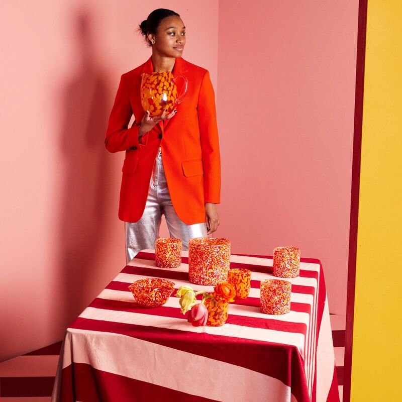 Messy drikkeglass 30 cl 2-pakning, rød