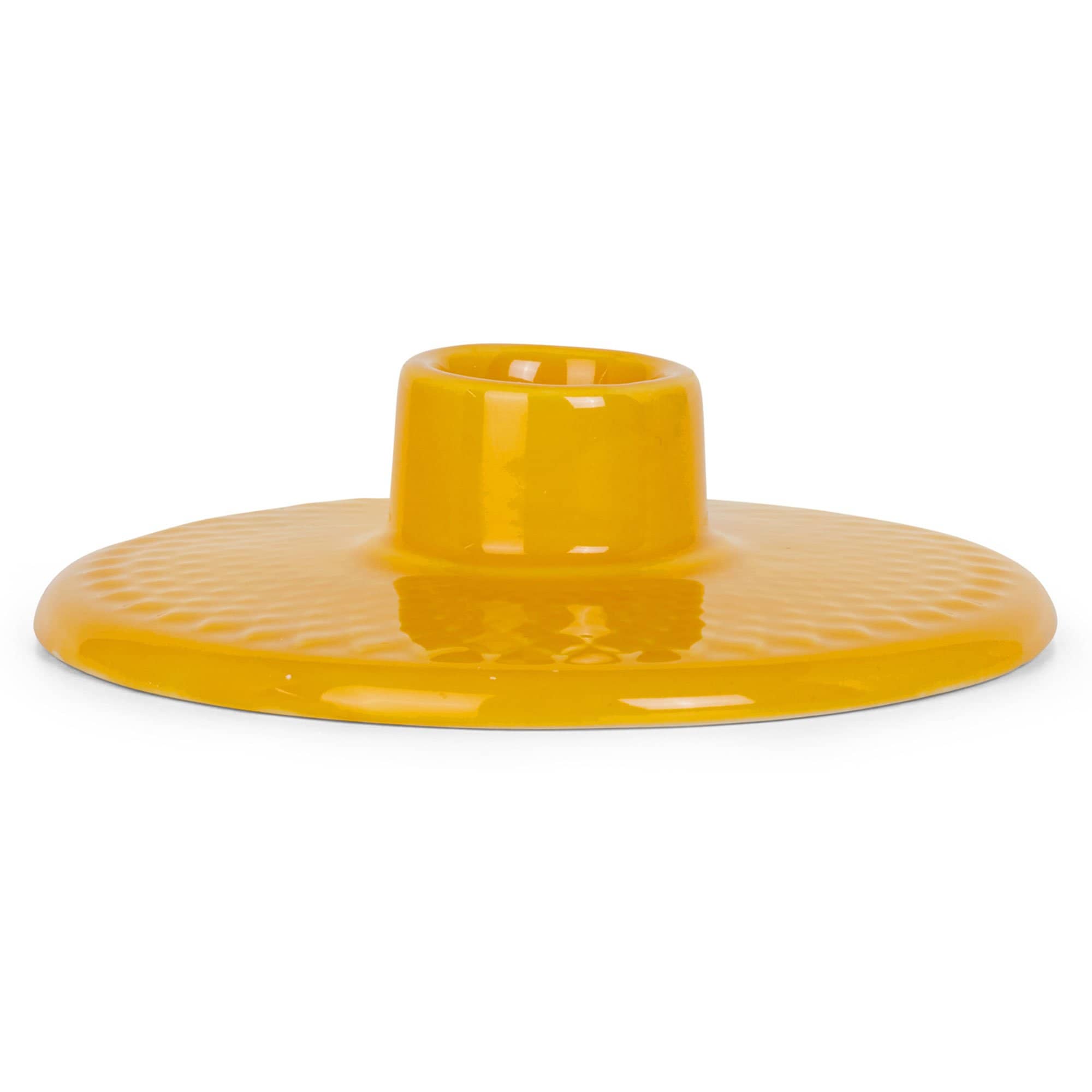 Produktfoto för Lyngby Porcelæn Rhombe Color ljusstake, gul