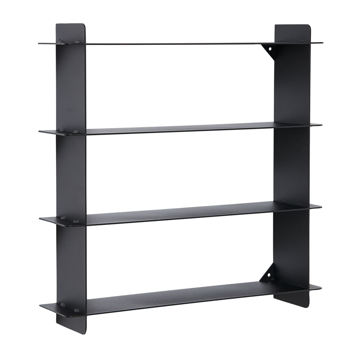 Division hylla 45 × 45 cm, svart stål