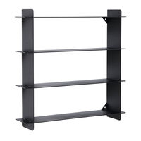 Division hylla 45 × 45 cm, svart stål