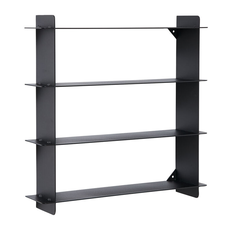 Division hylla 45 × 45 cm, svart stål