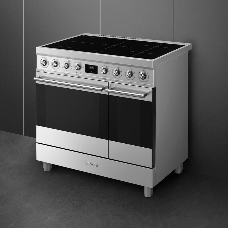 C92IMMB2 Induksjonskomfyr med 2 ovner Classic 90 cm, rustfritt stål