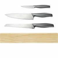 Knivsett, 3 kniver + Magnetlist 30 cm