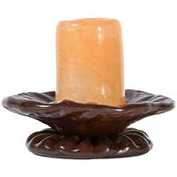 Lara XS lysestake 9 cm, oransje/brun