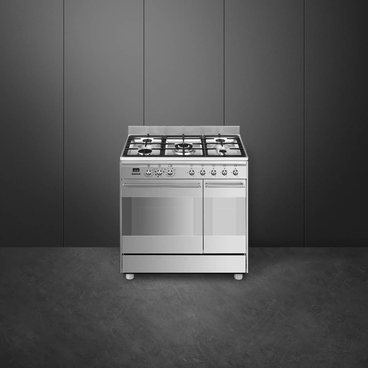 SCB92MX8 rostfri dubbelugn, 90 cm