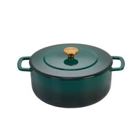 gjutjärnsgryta med lock 28 cm/5,3 liter, grön