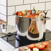 Gryde med låg 14 liter, rustfrit stål