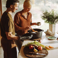 Folken gjutjärnsgryta med lock 6 liter