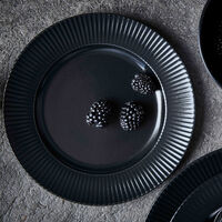 Tallrik 21 cm Svart Stengods