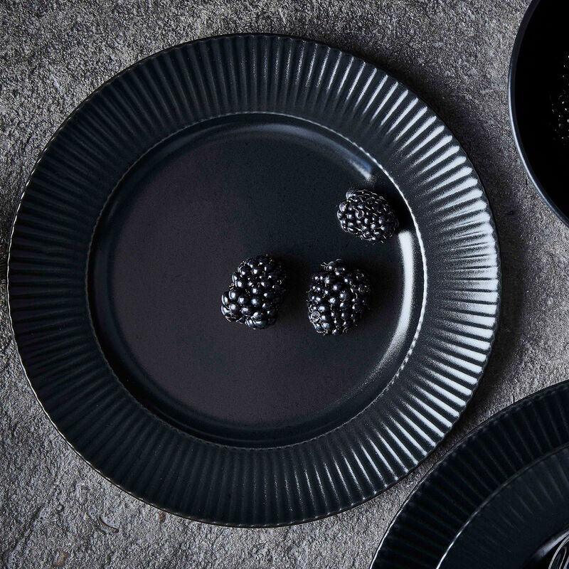 Groovy-jälkiruokalautanen 21 cm, musta