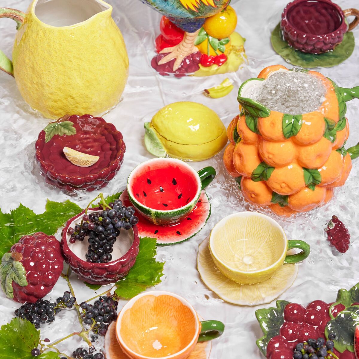 Fruity kopp med fat 25 cl, grønn/rød