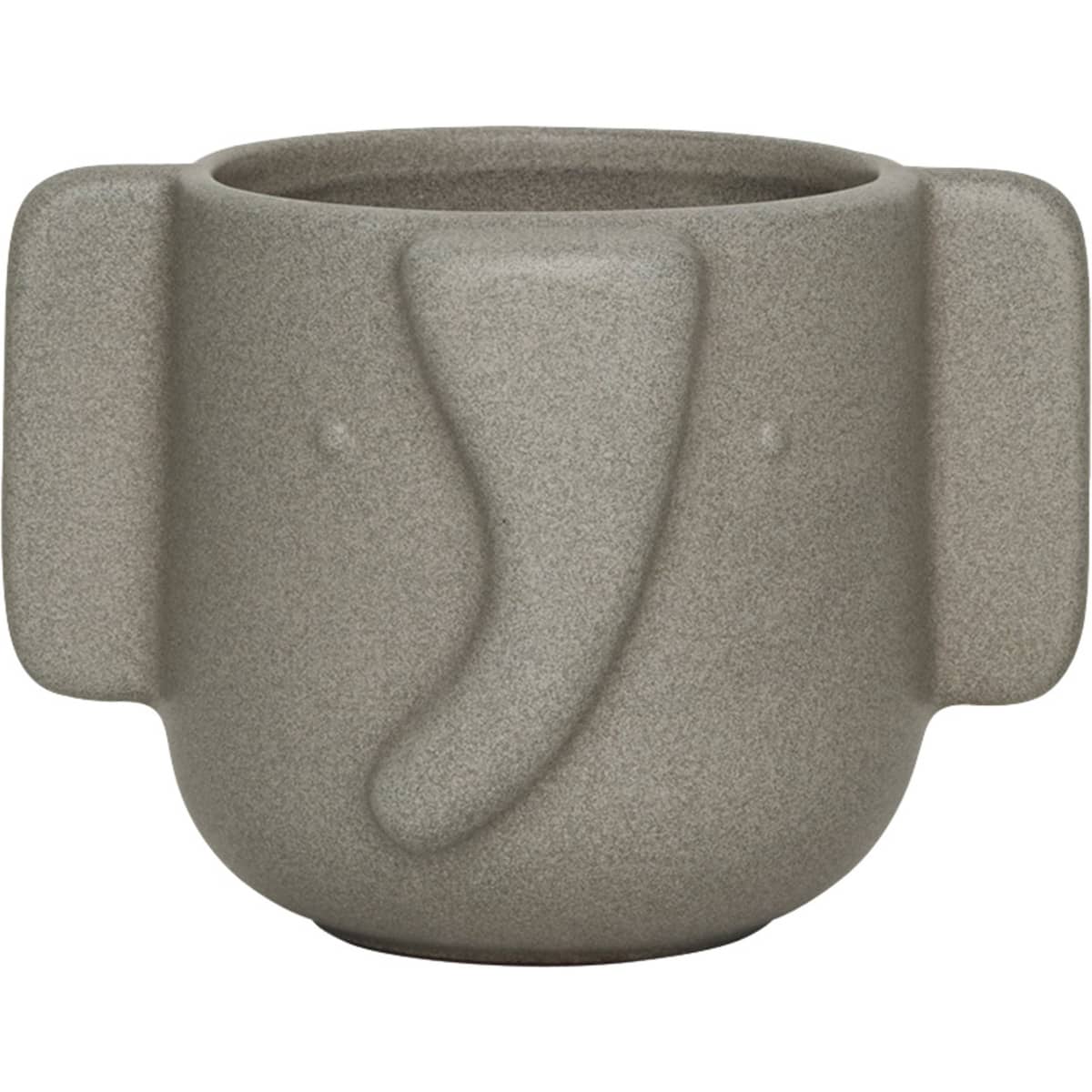 Elefant krukke 9 cm, stein