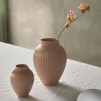 Knabstrup Ripple Mat Vase 20 cm, lys rosa