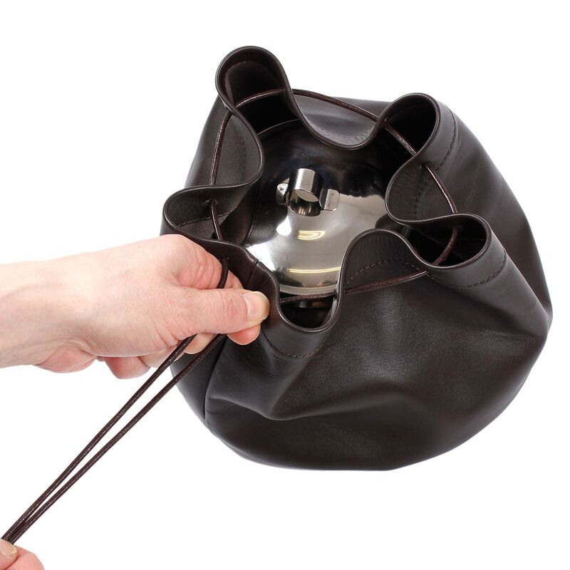 Opbevaringspose til kaffekande, læder