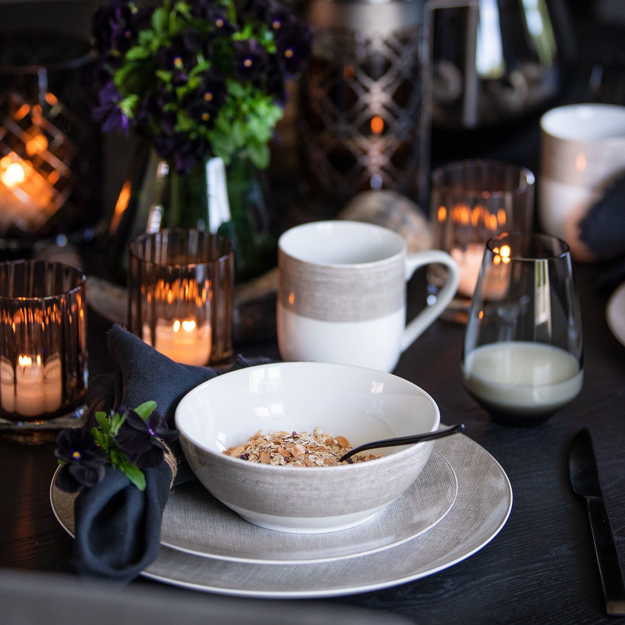 Alternativ bild 1 för Magnor Linen müsliskål 15 cm