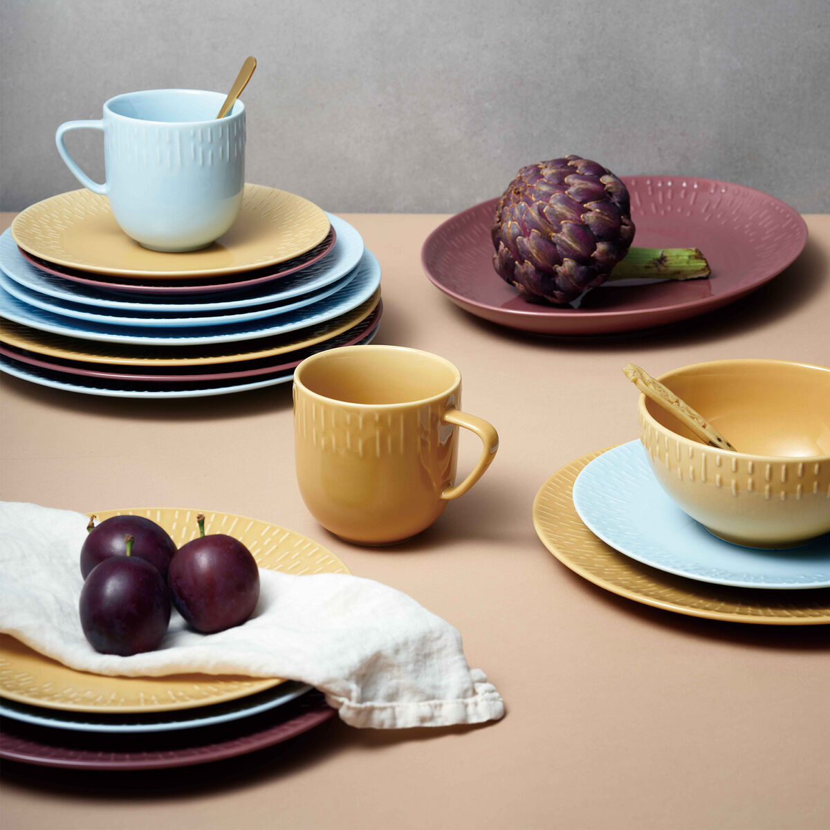 Confetti desserttallerken 21 cm, bordeaux