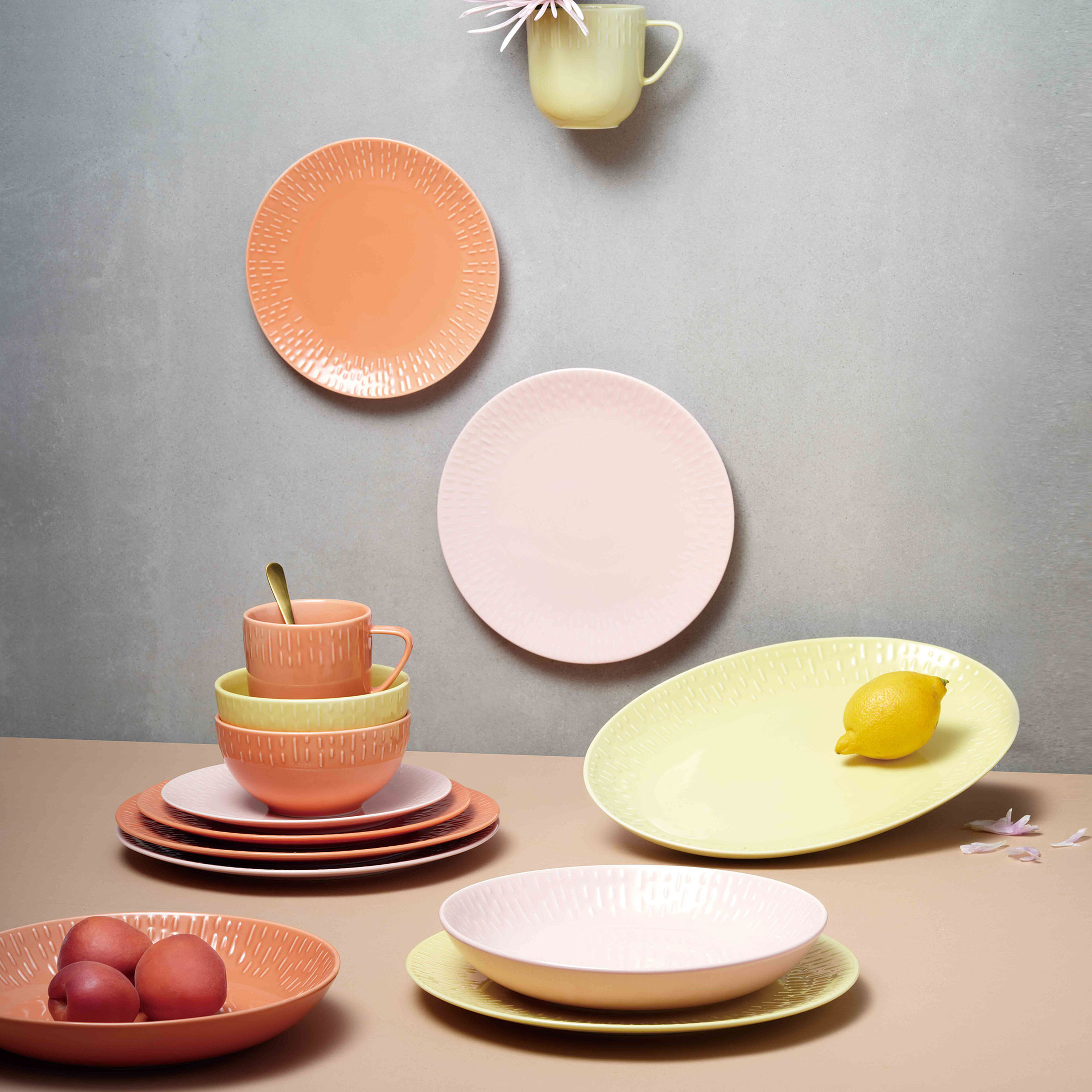 Confetti pastatallerken 23 cm, candyfloss