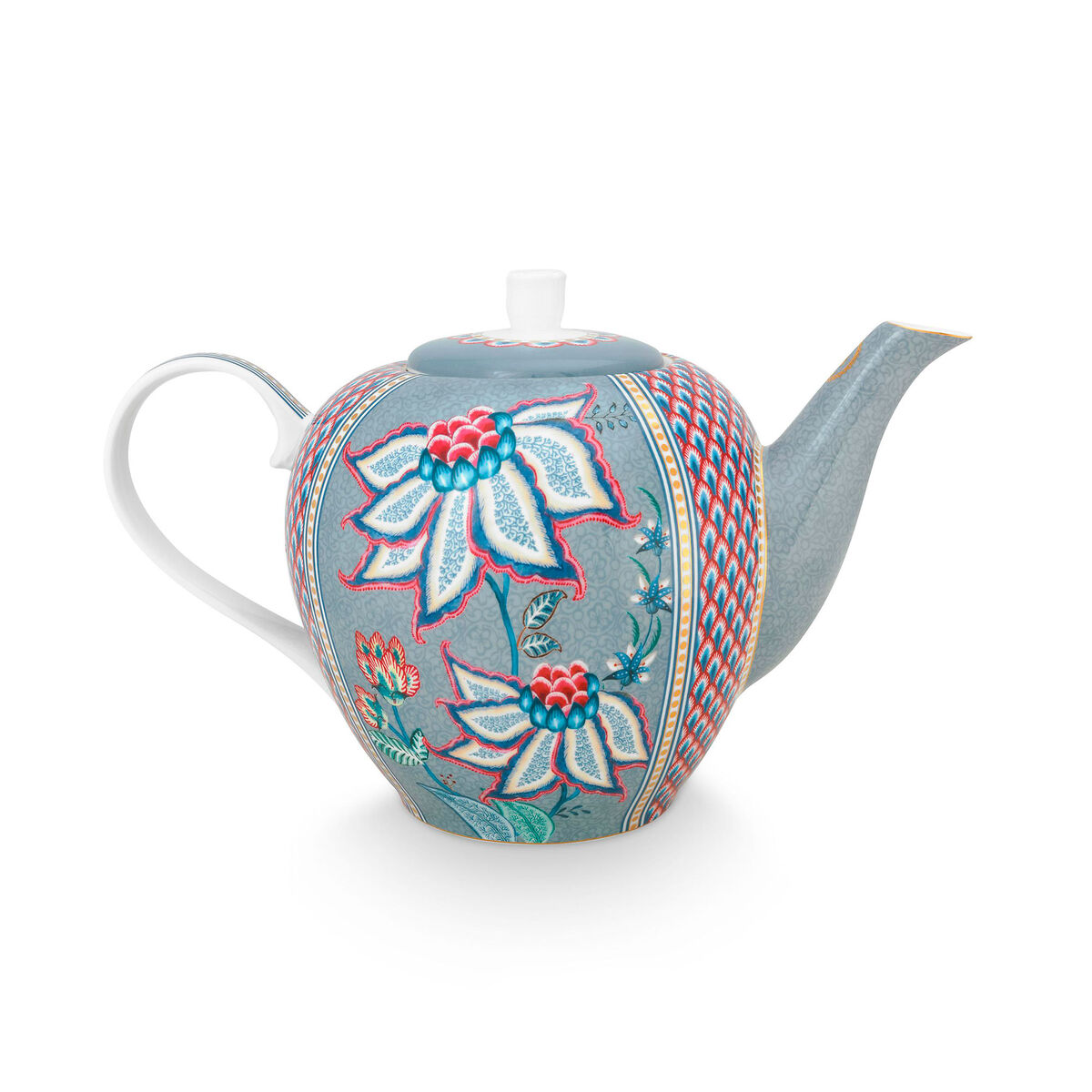 PIP Studio Flower Festival teekannu 1,6 litraa, sininen