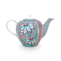 PIP Studio Flower Festival teekannu 1,6 litraa, sininen