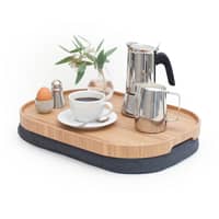 CurveLine serveringsbrett anti-slip, large, piletre