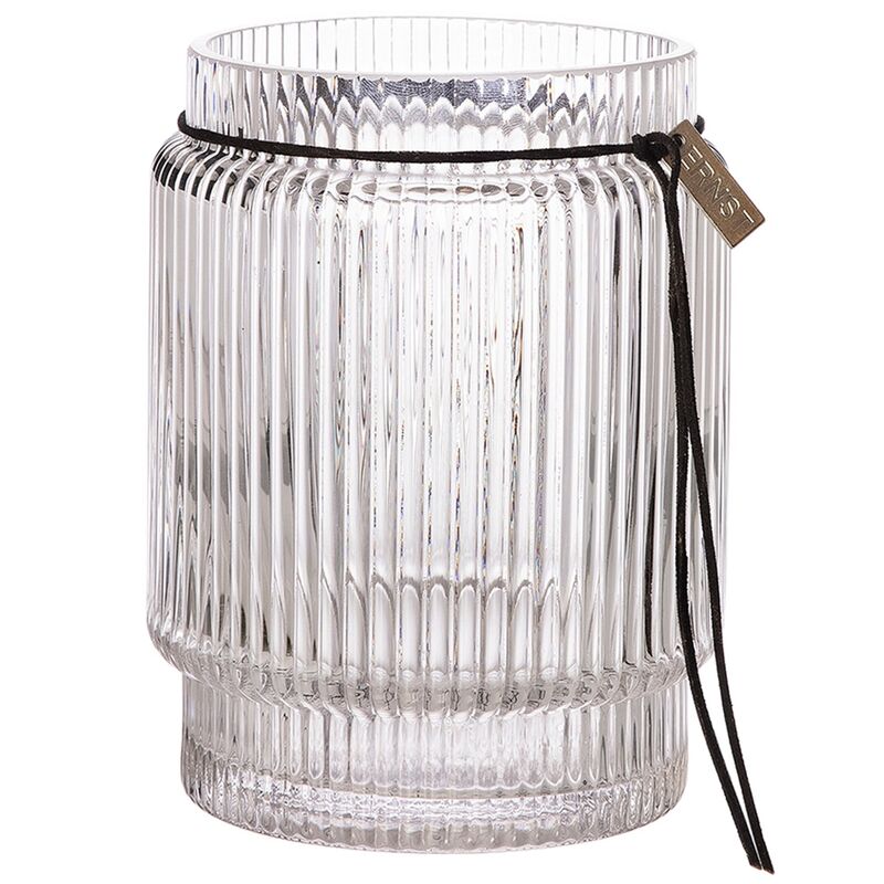 Glasvas med randig struktur, 10,8 cm