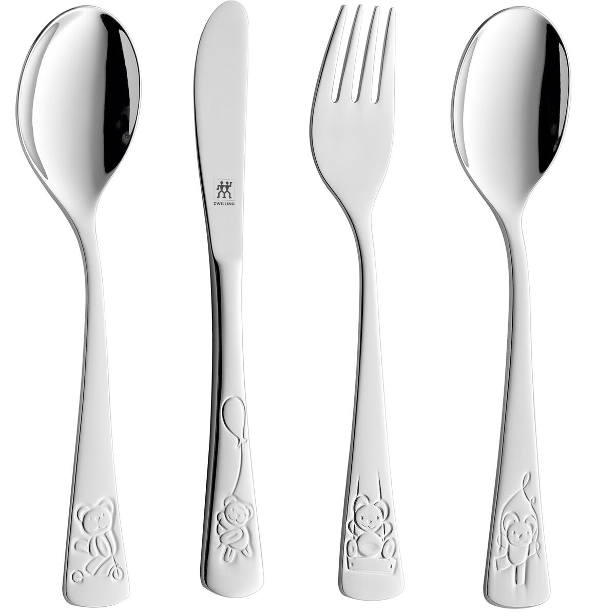 Teddy barnbestick 4 delar, rostfritt stål