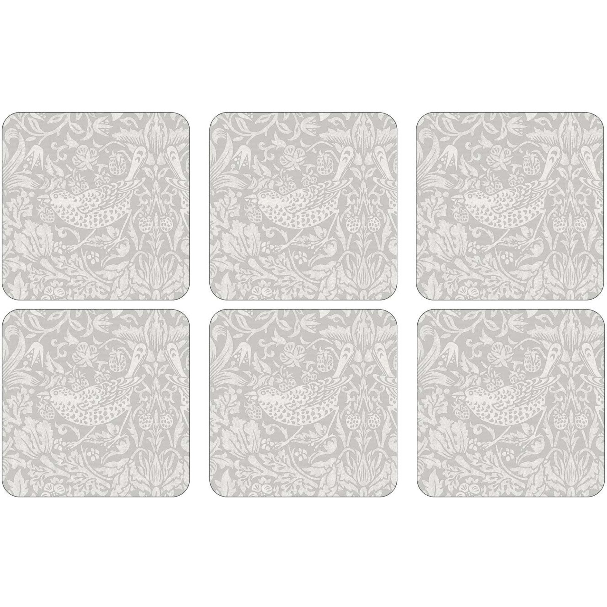 Produktfoto för Pimpernel Pure Strawberry Thief Glasunderlägg 6 st