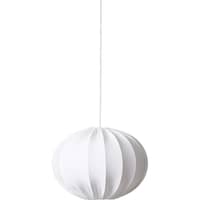 taklampa, oval boll, bomull, vit, 40 cm