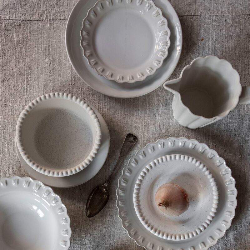 Tulipa lautanen 20 cm 2 kpl, valkoinen