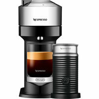 Vertuo Next Deluxe Value Pack, kaffemaskin och mjölkskummare, pure chrome