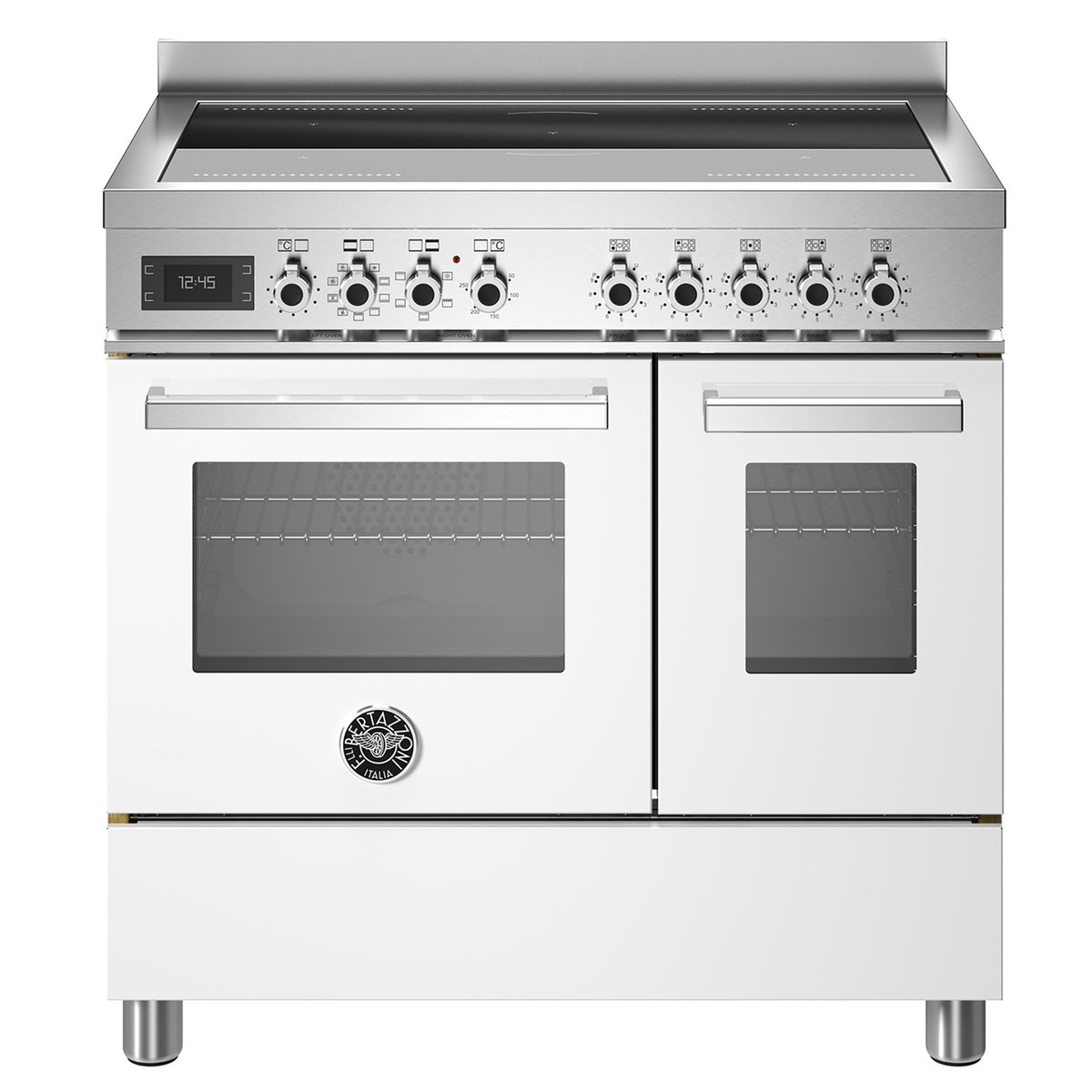 PRO95I2EBIT Professional induktionsspis med dubbelugn, 90 cm, vit