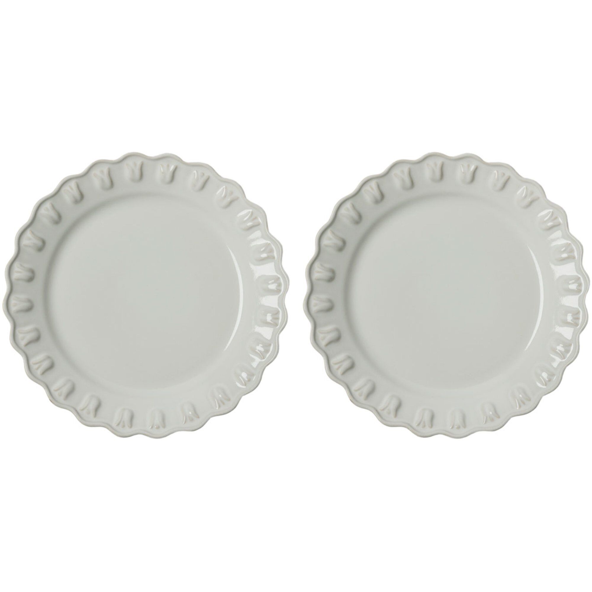 Tulipa assiett 20 cm 2-pack, vit