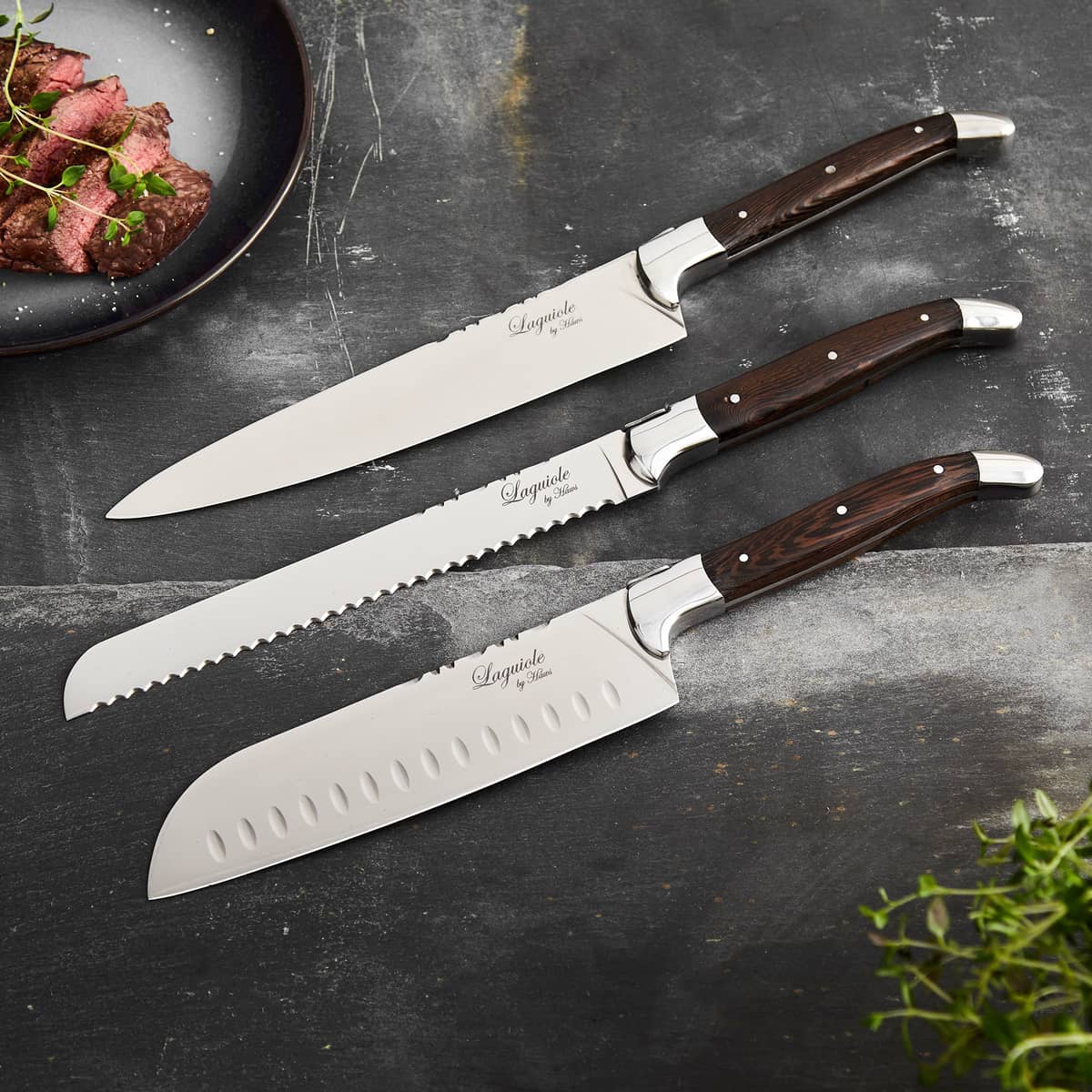 Knivset 3 delar, Wengé