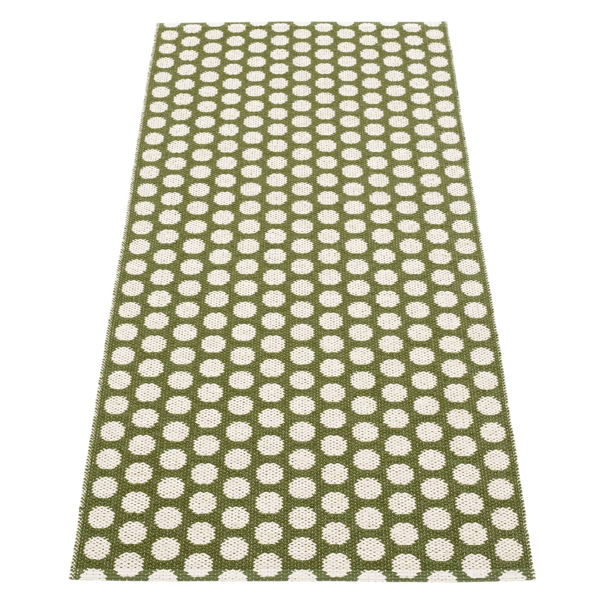 Noa gulvtæppe 70 cm x 150 cm, dark olive/vanilla