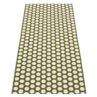 Noa gulvteppe 70 cm x 150 cm, dark olive/vanilla