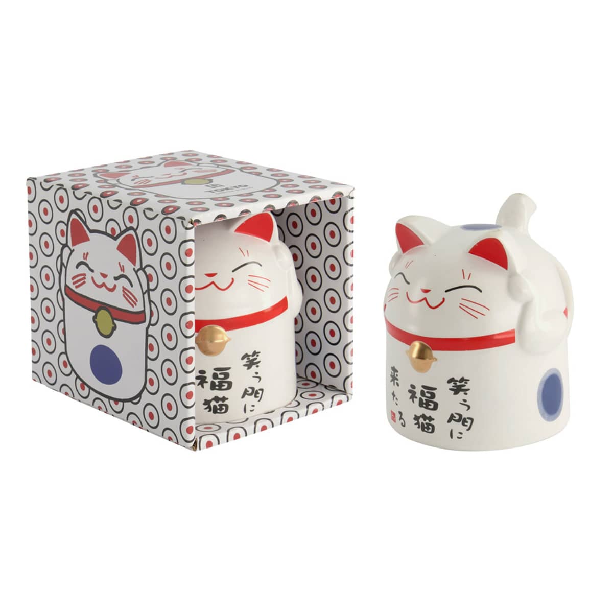 Kawaii Lucky Cat krus 35 cl, blå