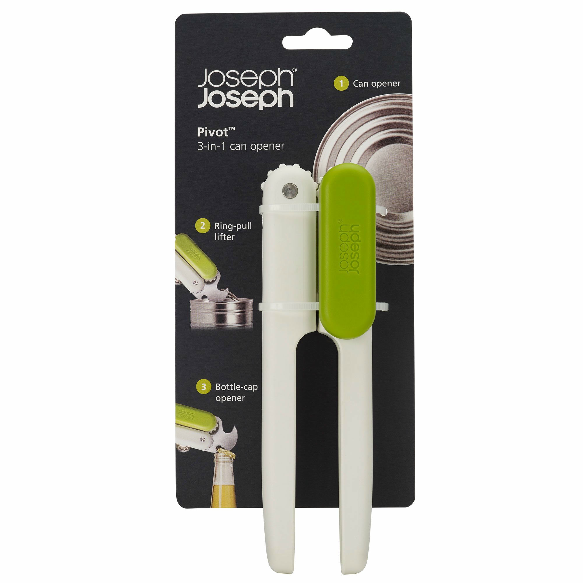 Alternativ bild 1 för Joseph Joseph Pivot 3-in-1 konservöppnare